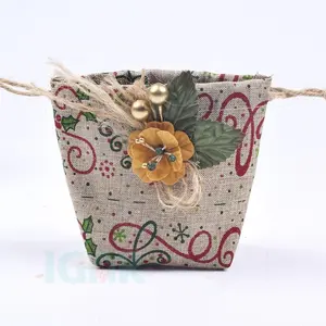 New Jute Drawstring Burlap Bags Wedding Favors Party Christmas Gift Jewelry Hessian Sack Linen Pouches Packing Storage Bag