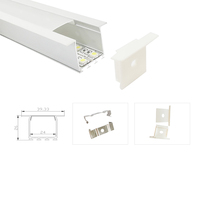 Perfil de Extrusión de Aleación de Aluminio 6063-T5 para Tiras de Luces LED, Decoraciones, Servicio de Corte LS-096