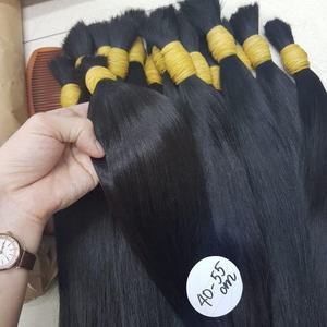 100% soie et lisse vierge vietnamienne Non-Remy brésilienne cheveux humains Machine Double trame tissage Extension par World Hair - Product Image 2