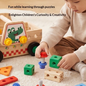 Giocattolo in Legno Montessori per Bambini 4-6 Anni: Set Riparazione Auto e Autobus con Vite e Dadi, Banco Attrezzi Simulato - Product Image 5