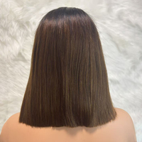 Venta de Fábrica: Peluca Bob Marrón Ombre de Cabello Humano # Pelucas Cortas Bob de Cabello Humano T1b/4 de Negro a Marrón, Peluca Frontal de Encaje Sin Pegamento SDD 5x5