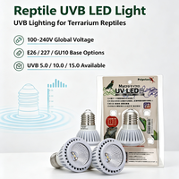 Ampoule LED UVB pour reptiles Petpetzone OEM, lumière pour vivarium 3W 5.0/10.0/15.0 UVB, écologique, 110-240V GU10 E26