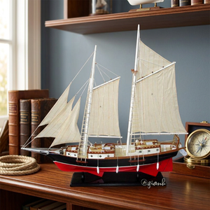 Nathaniel Wooden Sailing Yacht <b>Toy</b> Accessory 80L Model YT0012P-80 for Boating Gifts - Product Image 2