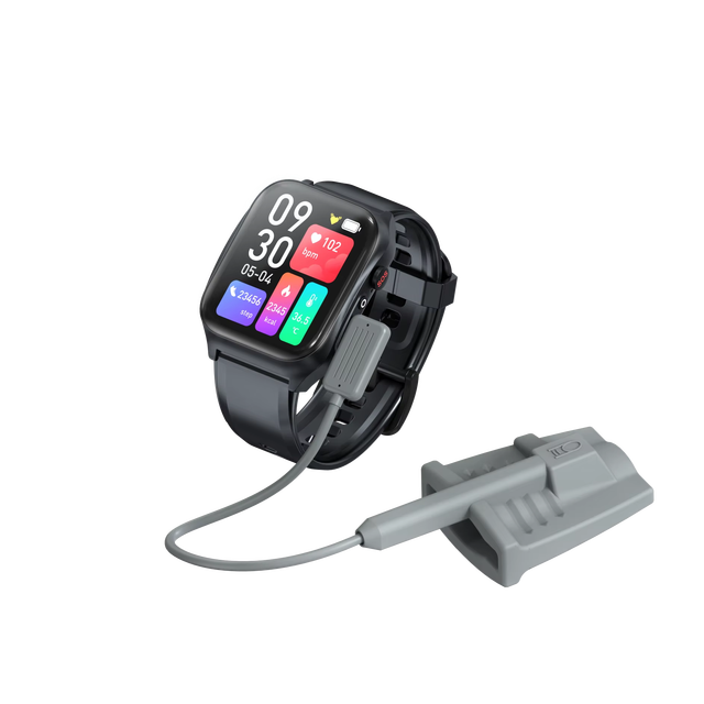 4g Fingertiped SpO2 SmartWatch V102E BLE Connect Electronic Blood Pressure Monitor Health Care Monitoring SOS Watch Smart