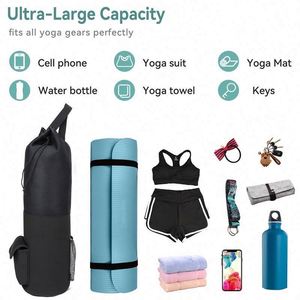 Muestra Gratuita, Bolsa de Yoga Plegable Ecológica Personalizada de Fábrica, Bolsa Redonda Reutilizable con Cordón, Bolsa Deportiva para Gimnasio, Bolsa de Yoga con Asa - Product Image 4