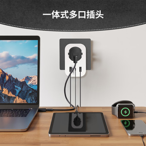 Tuya Smart <b>Plug</b> With 2 Usb And 1 <b>Type</b> <b>C</b> Port For Universal Use Wi Fi Control Plastic Design CN <b>Plug</b> - Product Image 1