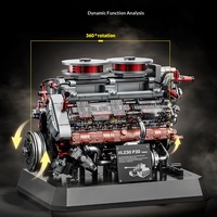 12GO95008 Modelo de Motor de la Segunda Guerra Mundial, Rompecabezas de Dificultad Media, Bloques de Construcción para Armar, Juguetes para Niños