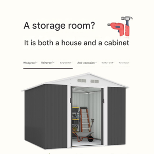 Grand hangar de stockage extérieur abri de jardin en métal étanche pour outils stockage de vélo robuste - Product Image 2