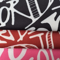 Tissu tissé imprimé numérique de luxe 100% polyester, résistant aux taches, doux et durable pour la décoration et la tapisserie