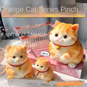 Simulation cat <b>squishy</b> stress-relief toy, a viral hit-plush cat squeeze doll, the ultimate office decompression gadget. - Product Image 2