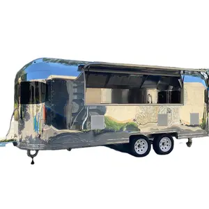 Desain modern airstream mobile katering trailer makanan dokumen sepenuhnya euqiped