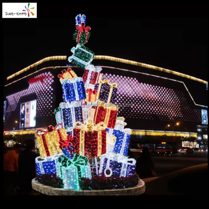 Light for the new year Christmas giant gift box <b>tree</b> lights <b>led</b> <b>tree</b> light outdoor - Product Image 5