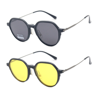 Vente en gros logo personnalisé Ultem Clip sur lunettes de soleil polarisées montures de lunettes magnétiques avec pare-soleil pour hommes 3 en 1 adulte unisexe