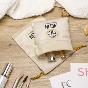 Luxury Super Soft Velvet Pouch For Jewelry Customized Drawstring Velvet Dust Gift Cosmetic Packaging Bag