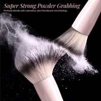 Ensemble de 14 pinceaux de maquillage portables de voyage avec miroir lumineux LED, poils synthétiques, pinceaux cosmétiques pour le visage, vente en gros sous marque privée