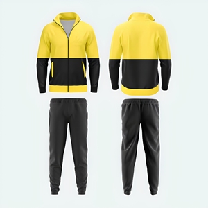 OEM Custom cotton tracksuit mens tracksuit <b>fleece</b> supplier <b>running</b> suit for US Fitness Brands Relaxed Fit - Product Image 1