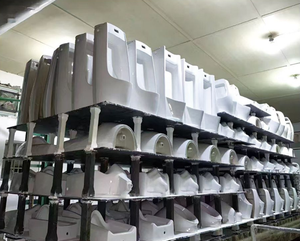 Moderno design automatico ad induzione in ceramica verticale pavimento orinatoio per gli uomini a mano premere orinatoio per uso alberghiero e ospedaliero - Product Image 6