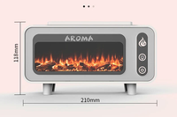 Nouveau diffuseur d'arômes électrique USB 3D à ultrasons à brume froide, simulation de cheminée, 200 ml, pour maison et camping-car, garantie 1 an
