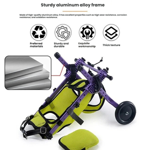 Fauteuil roulant <span class=keywords><strong>pour</strong></span> <span class=keywords><strong>chien</strong></span> <span class=keywords><strong>pour</strong></span> pattes arrière, <span class=keywords><strong>chariot</strong></span> réglable en alliage d'aluminium <span class=keywords><strong>pour</strong></span> animaux handicapés, aide à la mobilité <span class=keywords><strong>pour</strong></span> petits chiens de moins de 9 kg - Product Image 2
