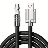 Câble de charge rapide 120W, câble de charge et de données rotatif à 180 degrés, câble Micro USB résistant à la flexion pour téléphone