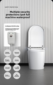 Sanitário Automático Moderno com Sensor e Recursos Multifuncionais, Drenagem S-Trap e Controle Remoto Incluído - Product Image 4