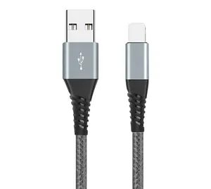 低价厂价配件尼龙编织1M 2A快速充电数据USB电缆