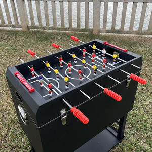 Intrattenitore <span class=keywords><strong>esterno</strong></span> in metallo <span class=keywords><strong>calcio</strong></span> <span class=keywords><strong>balilla</strong></span> classico nero pieghevole piscina <span class=keywords><strong>calcio</strong></span> tavolo per i bambini - Product Image 2