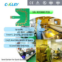 Fabricant de prototypes de cartes de circuits imprimés multicouches 10L RO5880 Rogers FR4 sur mesure à Shenzhen, services de fabrication, fichier Gerber