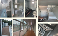 Maison modulaire à deux étages personnalisable, design moderne du milieu du siècle, solutions d'appartement et de bureau, conception en kit, montage facile