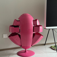 Cubo de Basura con Forma de Huevo de Dinosaurio, Contenedor de Almacenamiento de Plástico Creativo, Mueble Multiusos con 6 Estantes, Diseño Moderno y Ecológico para Sala de Estar