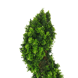 PZ-3 Decoración <span class=keywords><strong>de</strong></span> Jardín, Bonsái Artificial <span class=keywords><strong>de</strong></span> Plástico, <span class=keywords><strong>Buxus</strong></span> en Espiral, Planta Topiaria Verde, Resistente al Agua, Duradera, para Interiores - Product Image 6