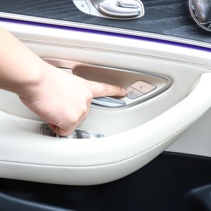 Autocollants pour interrupteur de porte et bouton de verrouillage Mercedes-Benz, pour la décoration intérieure des classes C et E GLC260, adhésifs décoratifs en ABS - Product Image 1