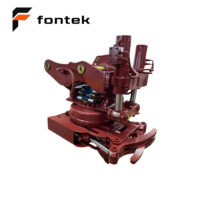 Pince de maintien puissante, cylindre à double inclinaison, rotateur hydraulique pour excavatrice de 9 à 15 tonnes