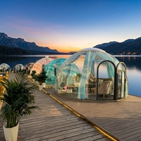 Prix Usine Glamping Extérieur Café en Plein Air Igloo Préfabriqué Serre Design Européen Moderne Structure en Acier