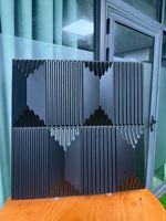 Panneaux décoratifs muraux intérieurs 3D géométriques modernes en PVC personnalisés, carreaux DIY 19,7x19,7 po, ignifuges, insonorisés, garantie 5 ans, pour salon