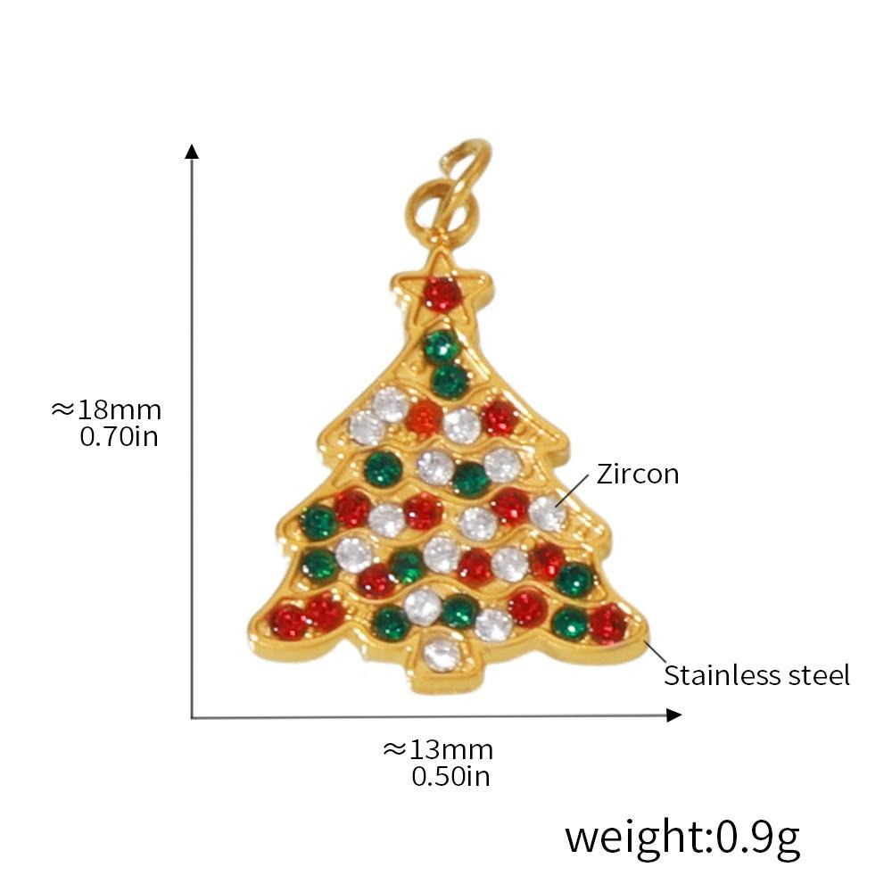 จี้ต้นคริสต์มาสสีทอง