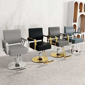 Golden <b>Frame</b> Wood Wear-Resistant Sand Dragon Chair for Barber Shop Commercial Salon Furniture - Product Image 1