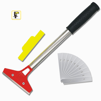Échantillons gratuits grattoir de sol manche en plastique multifonctionnel cuisine mur verre lame de rasoir nettoyant grattoir
