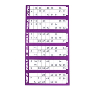 Digital Printing Bingo Card Sets Recyclable Material for Sustainable Gaming - Product Image 2