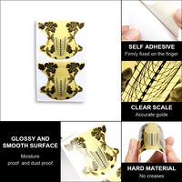 500 pièces/rouleau Guides de formes auto-adhésifs pour extension d'ongles en gel de manucure