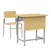 Meubles de classe de haute qualité, ensembles scolaires, bureaux et chaises d'étude individuels avec structure métallique