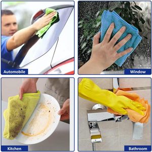 <b>Microfiber</b> Absorbent Cloth Plain Style for Kitchen Cleaning Lint-Free and Streak-Free for Drying Warp Cleaning <b>Towel</b> - Product Image 5