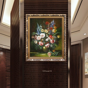 Pintura <span class=keywords><strong>al</strong></span> óleo <span class=keywords><strong>de</strong></span> flor pintada a mano para decoración <span class=keywords><strong>de</strong></span> sala <span class=keywords><strong>de</strong></span> estar, impresión clásica, cuadro <span class=keywords><strong>de</strong></span> pared <span class=keywords><strong>de</strong></span> <span class=keywords><strong>flores</strong></span> en jarrón - Product Image 3