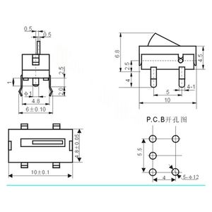 Interruptor de límite triangular KFC-V-08A con mango negro/blanco, microinterruptor táctil de 4 pines para detección y reinicio con detección de recorrido - Product Image 4