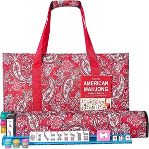 Túi đựng quân cờ Mahjong dung tích lớn in hoa văn, bộ túi xinh xắn, phổ biến, bộ đựng quân cờ Mahjong Mỹ - Product Image 2