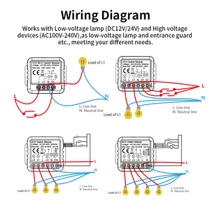 Módulo de Interruptor de Luz Inteligente WiFi Zigbee RSH, Compatible con <span class=keywords><strong>Alexa</strong></span> y <span class=keywords><strong>Google</strong></span>, 240V 10A, 1, 2, 3, 4 Canales, Interruptor de Circuito DIY, Relé ABS - Product Image 6