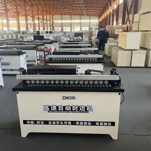 Automatic end cutting portable roller edge bander woodworking polishing edgebander edge banding machine with fine trimming