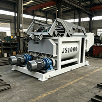 Bétonnière à double arbre à rotation forcée JS1000 |   Centrale de Béton Prête à l'Emploi Industrielle de 1000L, Machine de Malaxage