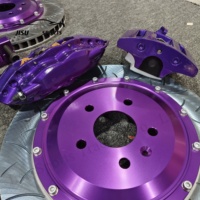 Púrpura V6 y F40 con freno de mano 18/19 pulgadas 355 380 rotores de hierro para Golf GTI Honda Accord Kia Foret Ford Mustang