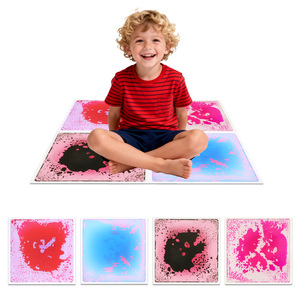 Tuiles sensorielles en PVC liquide colorées certifiées CPC, légères, empilables, gain de place, éducatives, pour le développement de l'intelligence et le rangement - Product Image 1